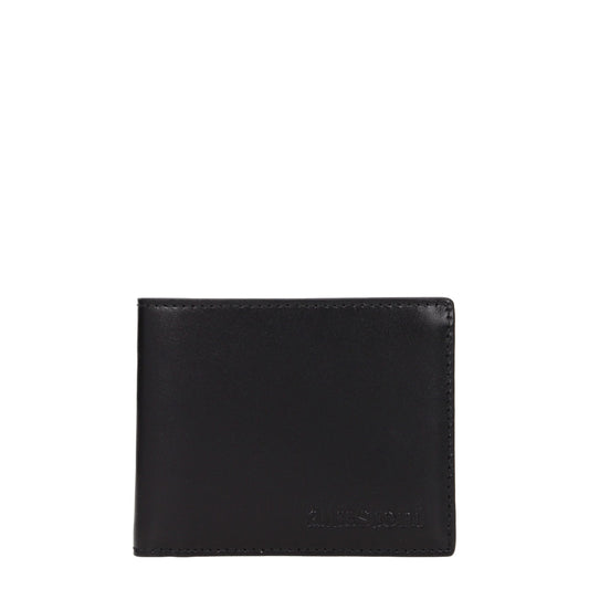 Testoni Black Leather Wallets Testoni