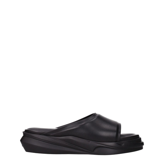 Alyx Black Leather Slippers Sandals Alyx