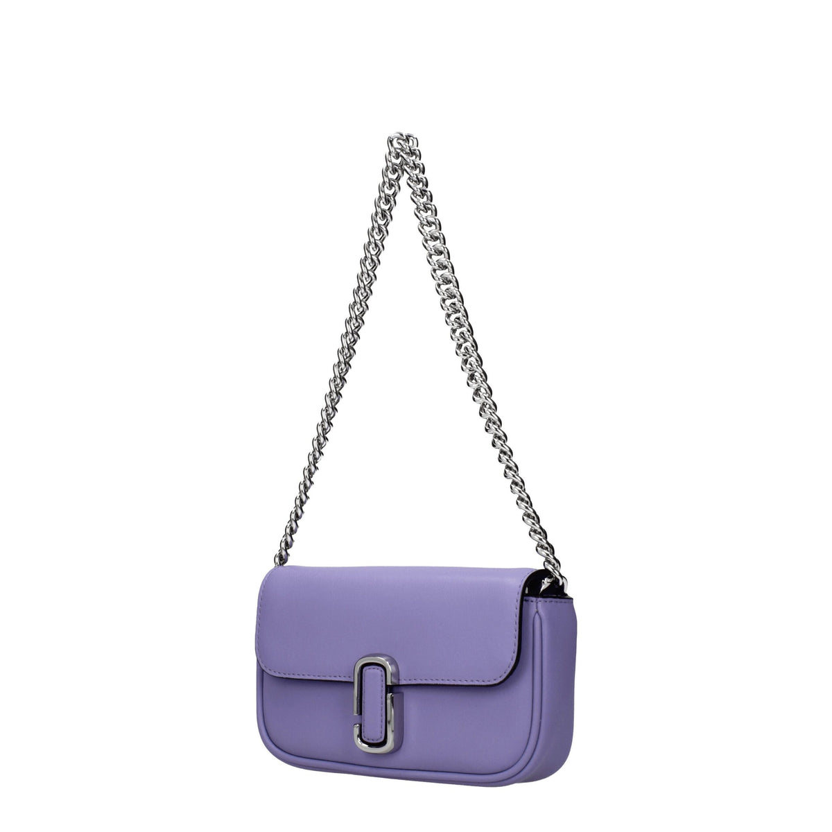 Purple leather crossbody bag by Marc Jacobs with adjustable strap and sleek design, perfect for everyday style.