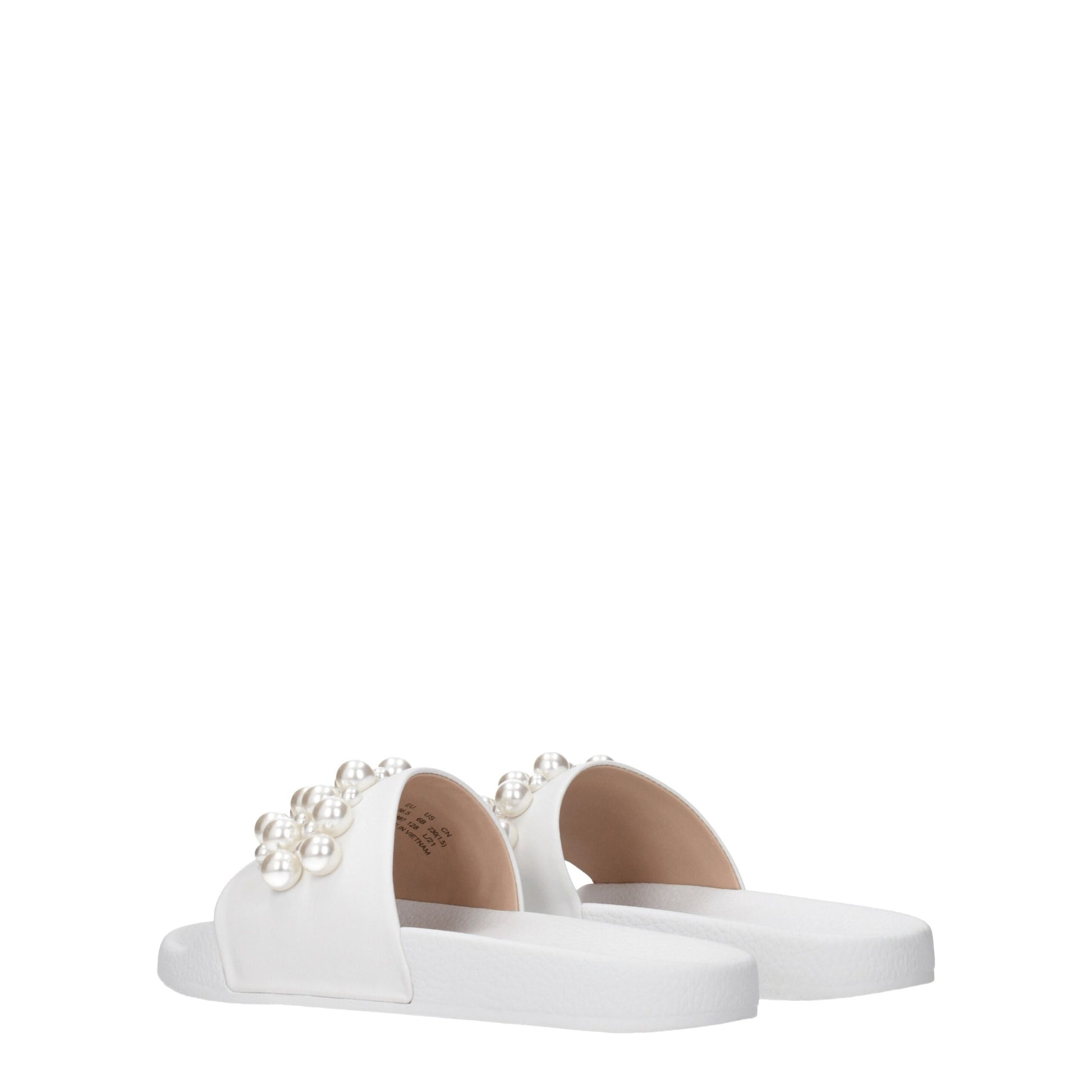 Stuart Weitzman White Leather Slippers Stuart Weitzman