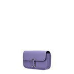 Purple leather crossbody bag by Marc Jacobs with adjustable strap and gold-tone hardware.
