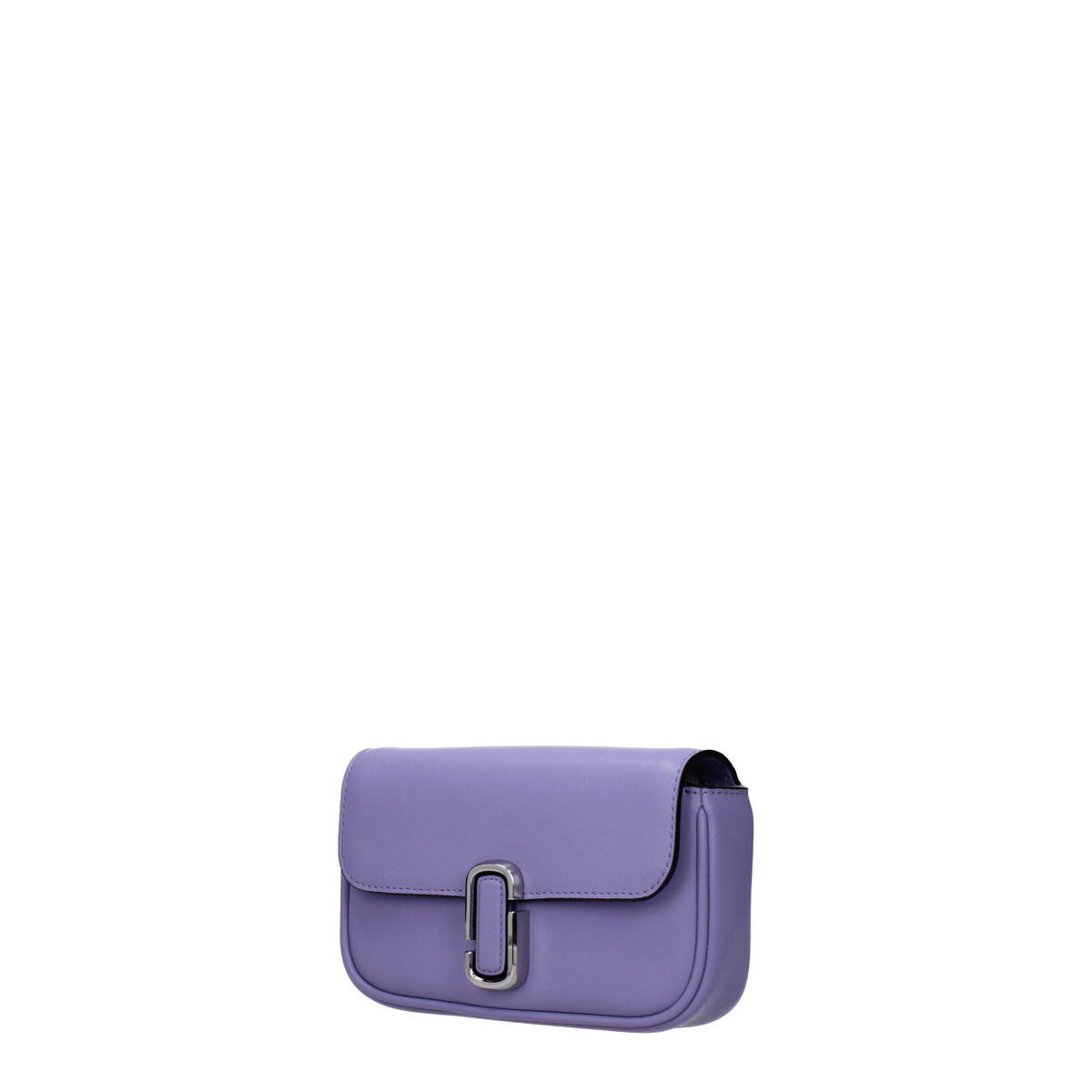 Purple leather crossbody bag by Marc Jacobs with adjustable strap and gold-tone hardware.