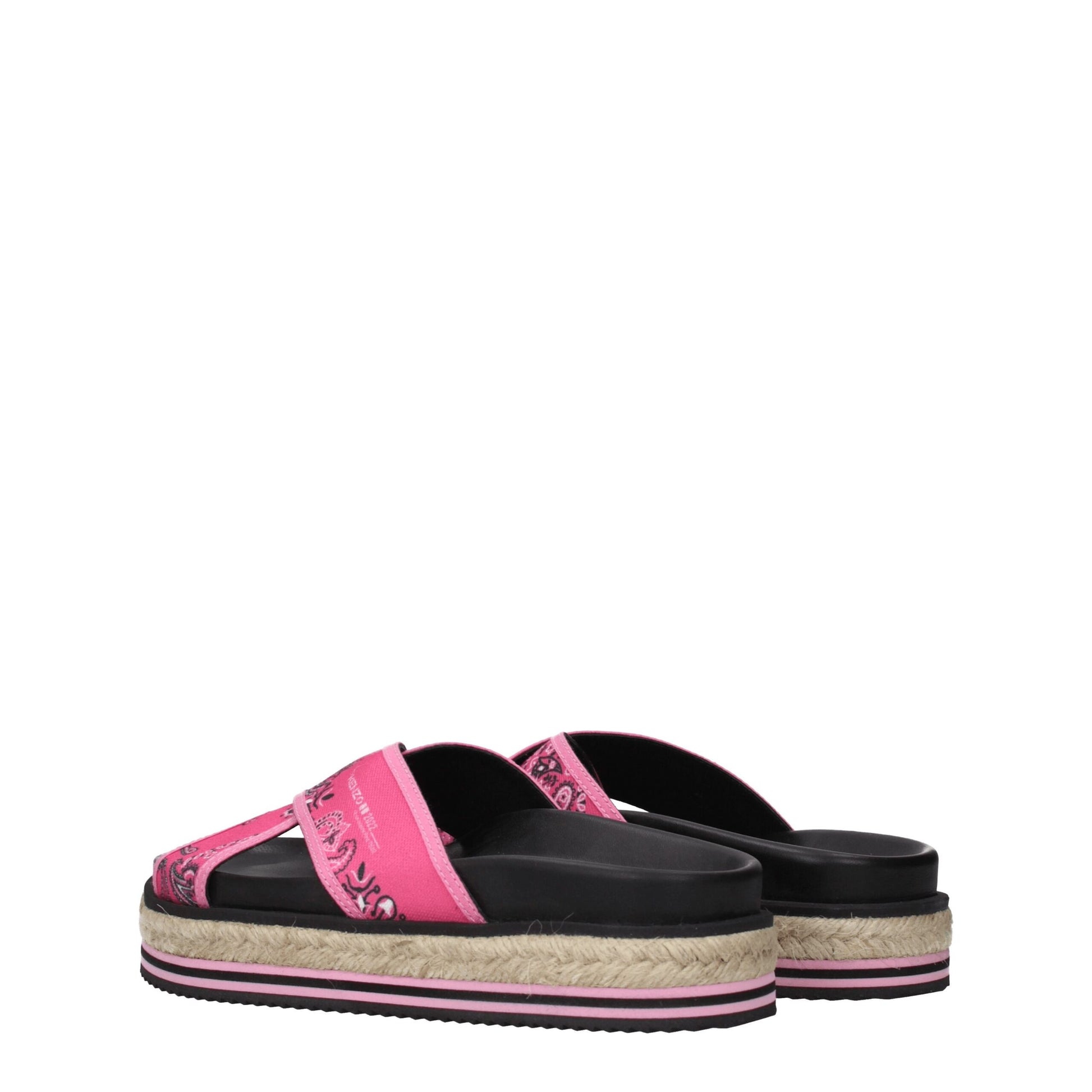 Kenzo Pink Fabric Slippers Kenzo