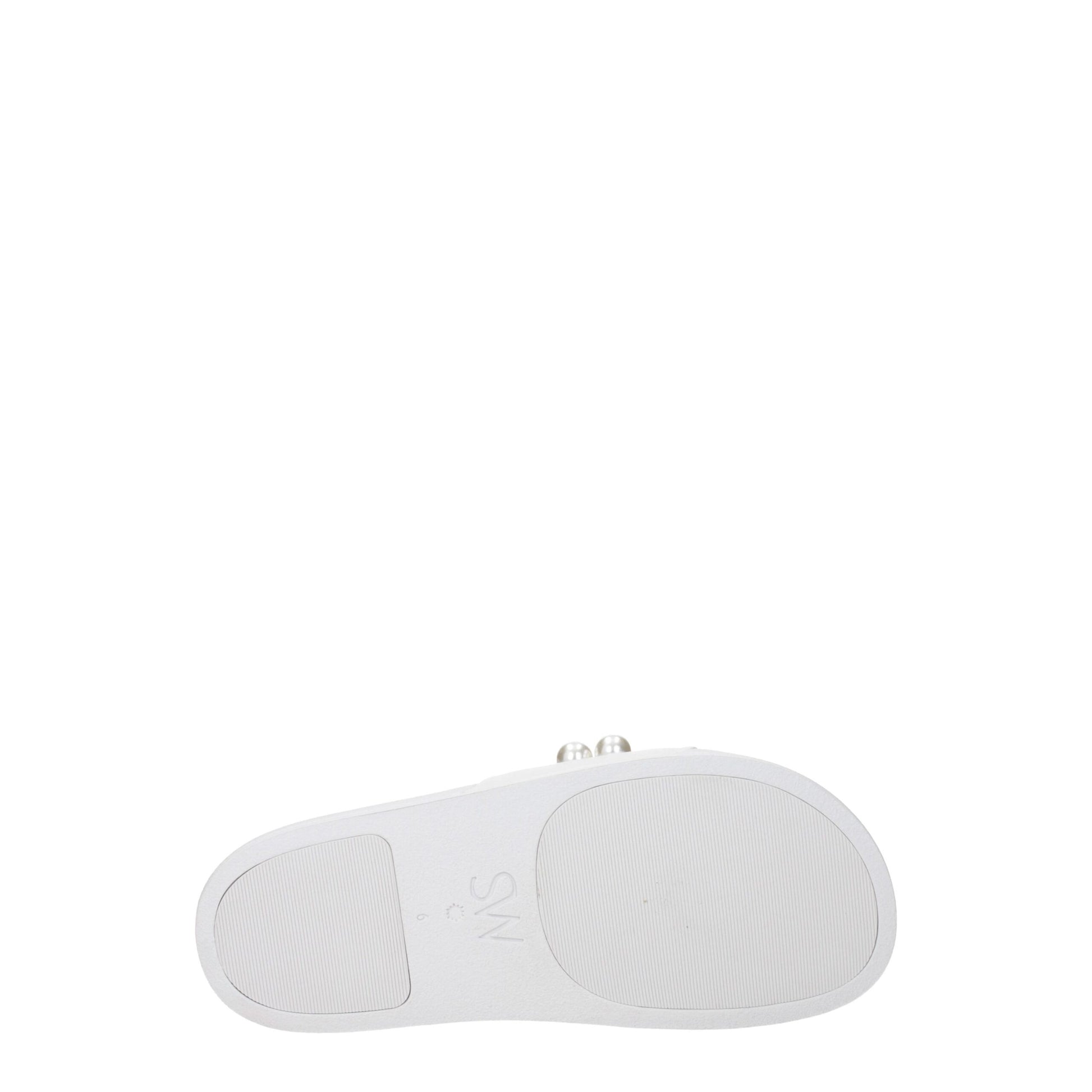 Stuart Weitzman White Leather Slippers Stuart Weitzman