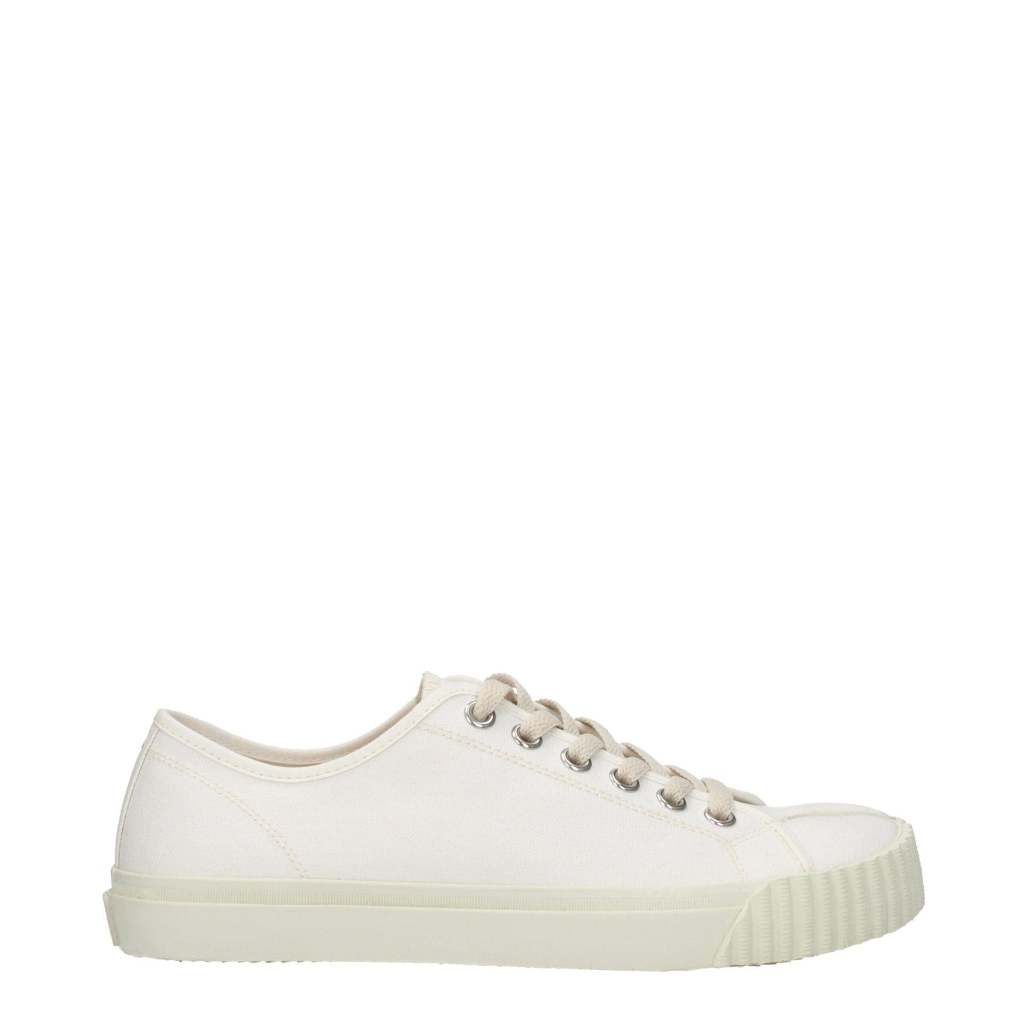 Maison Margiela White Fabric Low Top Sneakers Maison Margiela