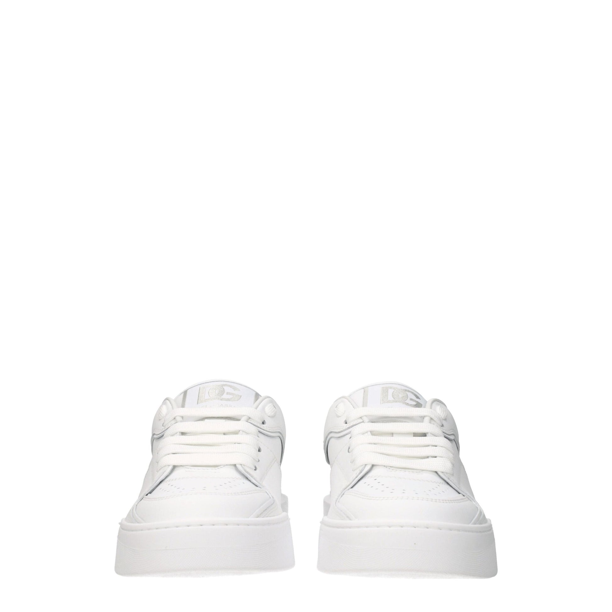Dolce & Gabbana White Leather Low Top Sneakers Dolce & Gabbana