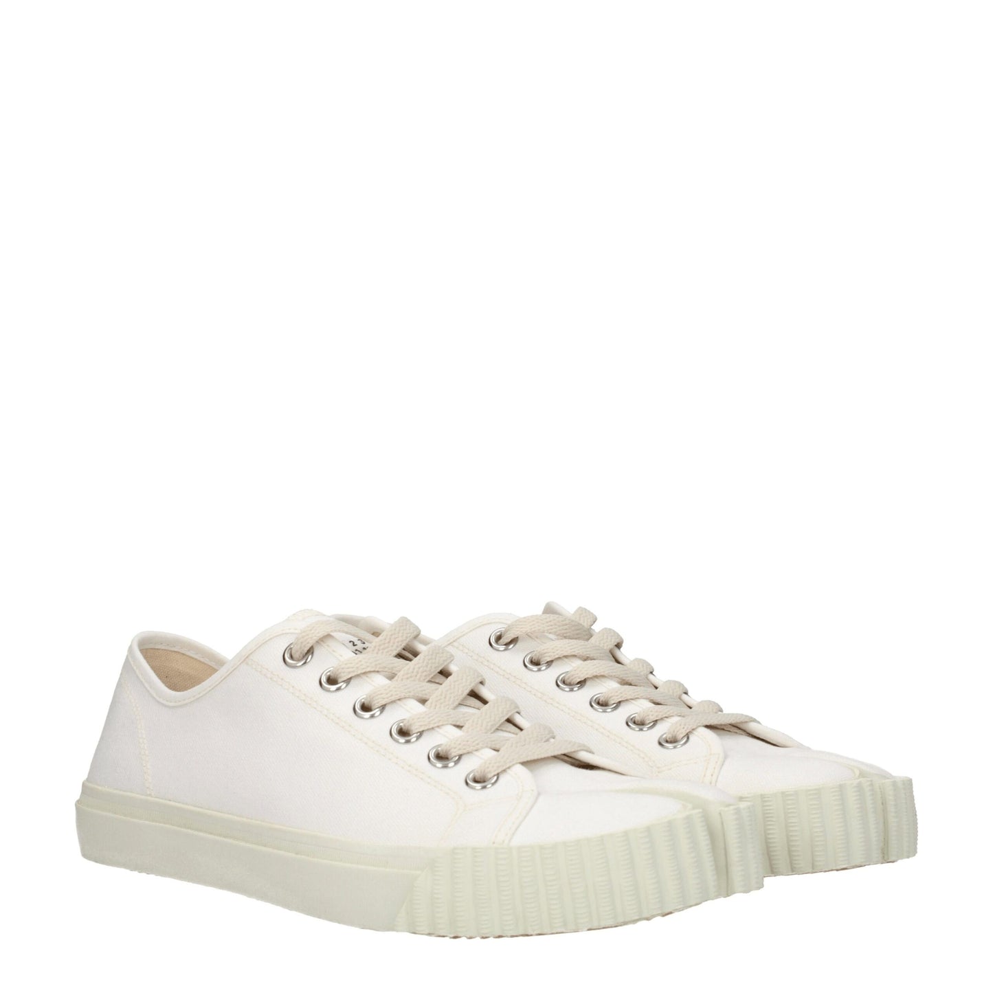 Maison Margiela White Fabric Low Top Sneakers Maison Margiela