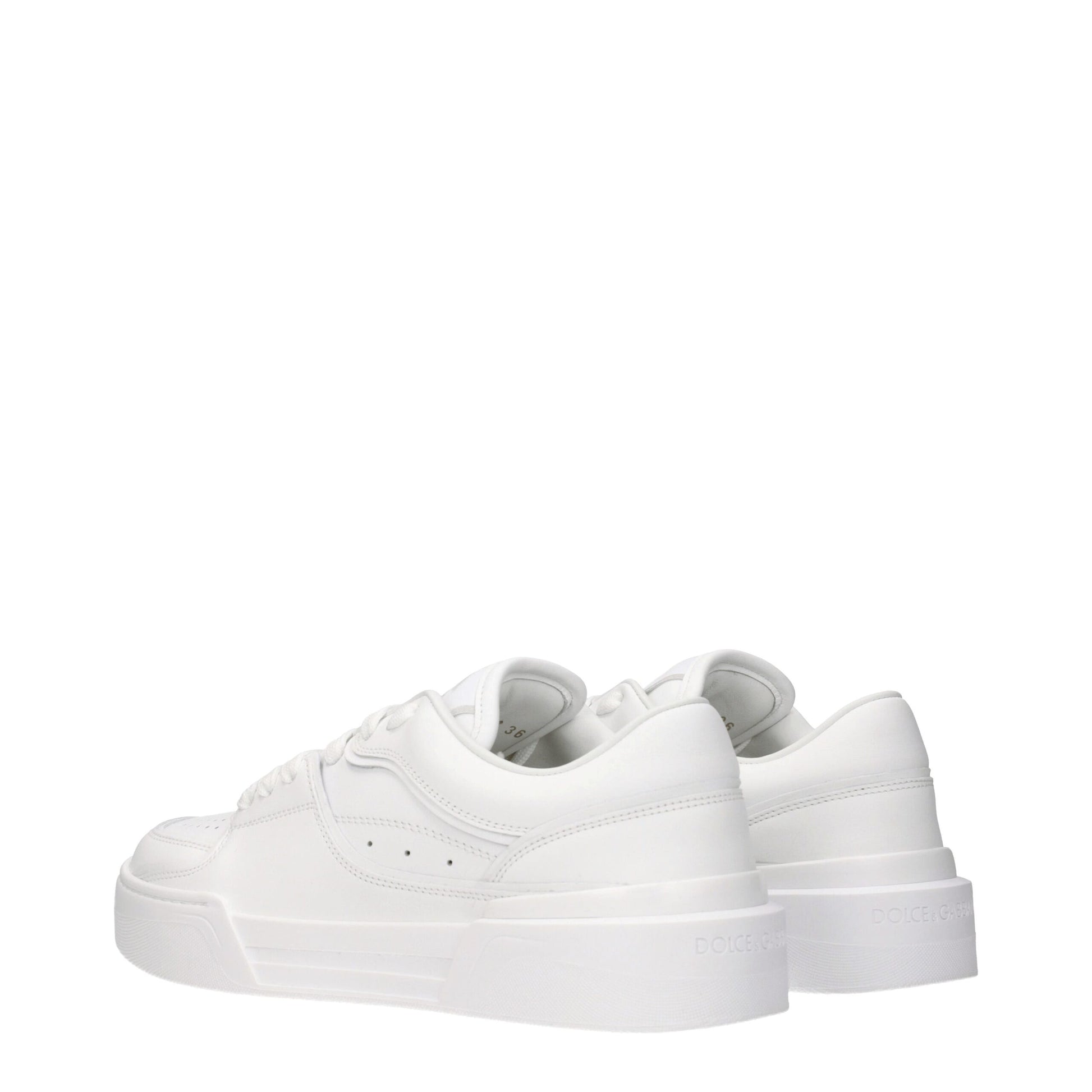 Dolce & Gabbana White Leather Low Top Sneakers Dolce & Gabbana