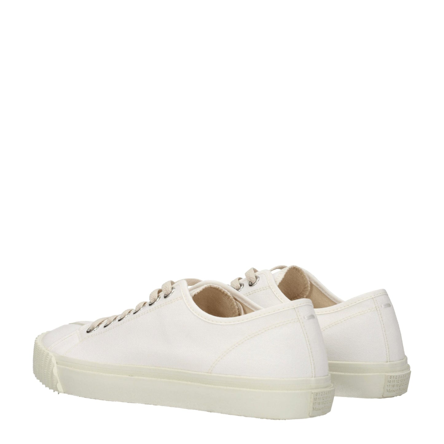 Maison Margiela White Fabric Low Top Sneakers Maison Margiela