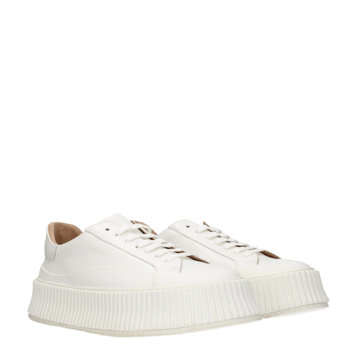 Jil Sander White Leather Platform Sneakers Jil Sander