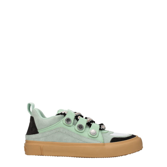 Marcelo Burlon Green Leather Low Top Sneakers Marcelo Burlon