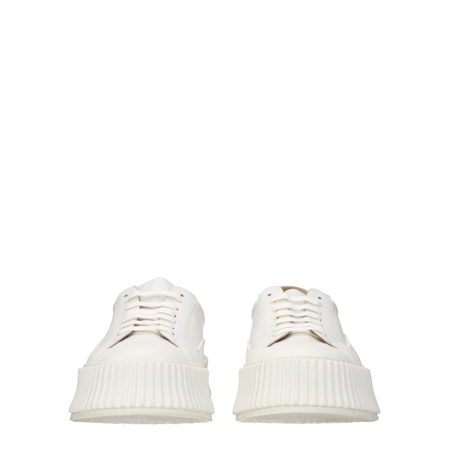 Jil Sander White Leather Platform Sneakers Jil Sander