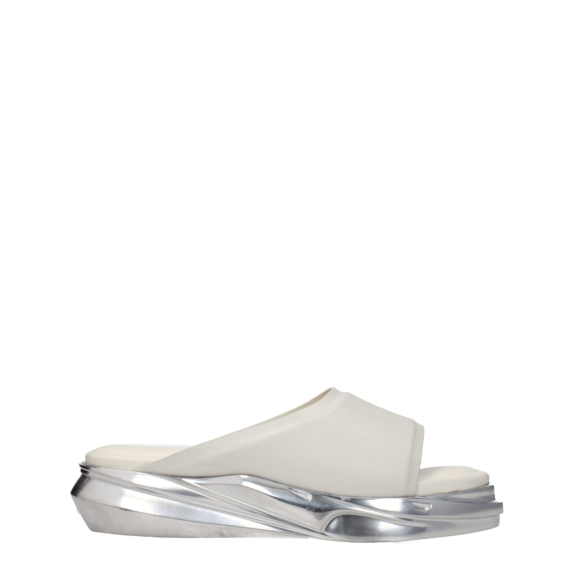 Alyx Gray Leather Slippers Sandals