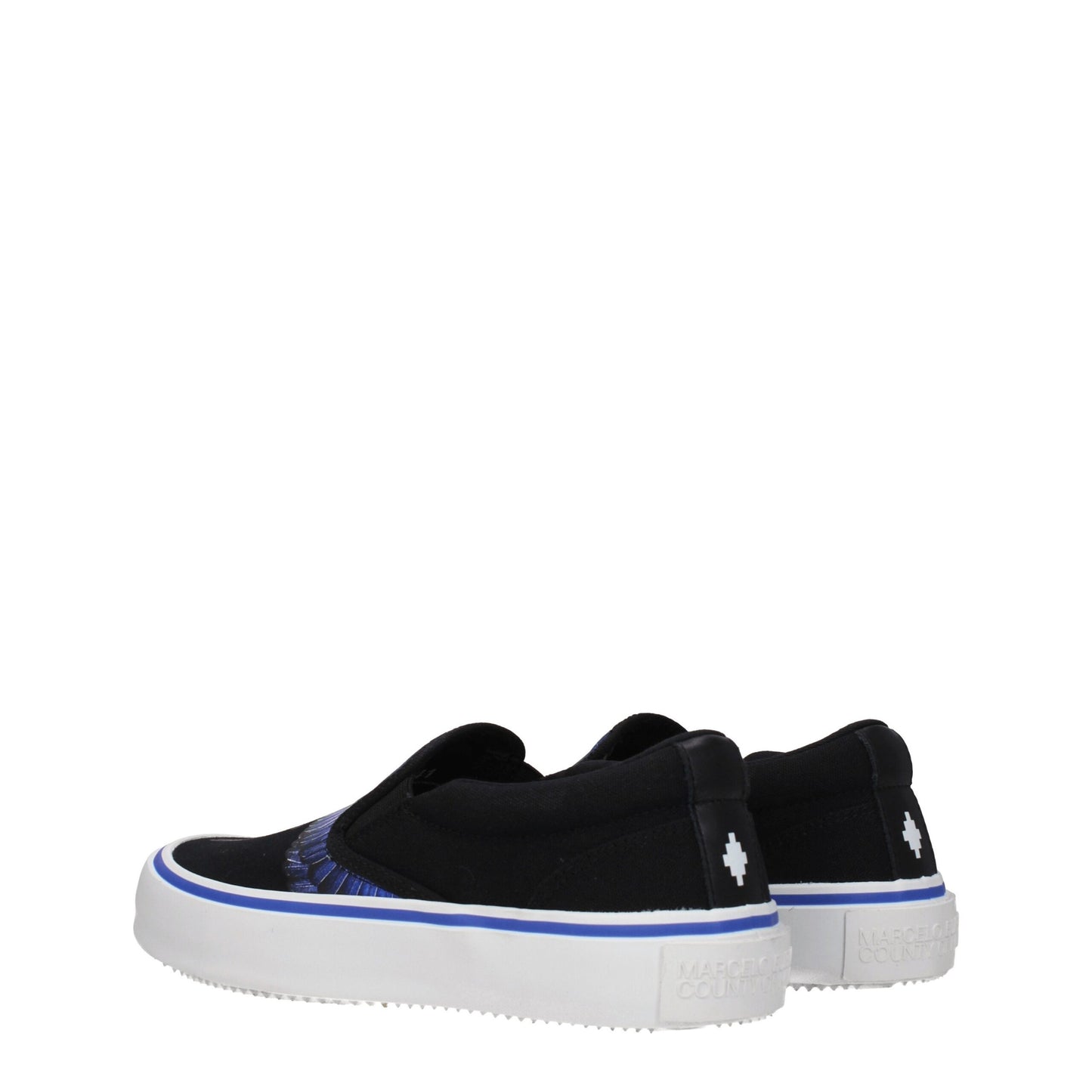 Marcelo Burlon Black Fabric Slip-On Loafers Marcelo Burlon