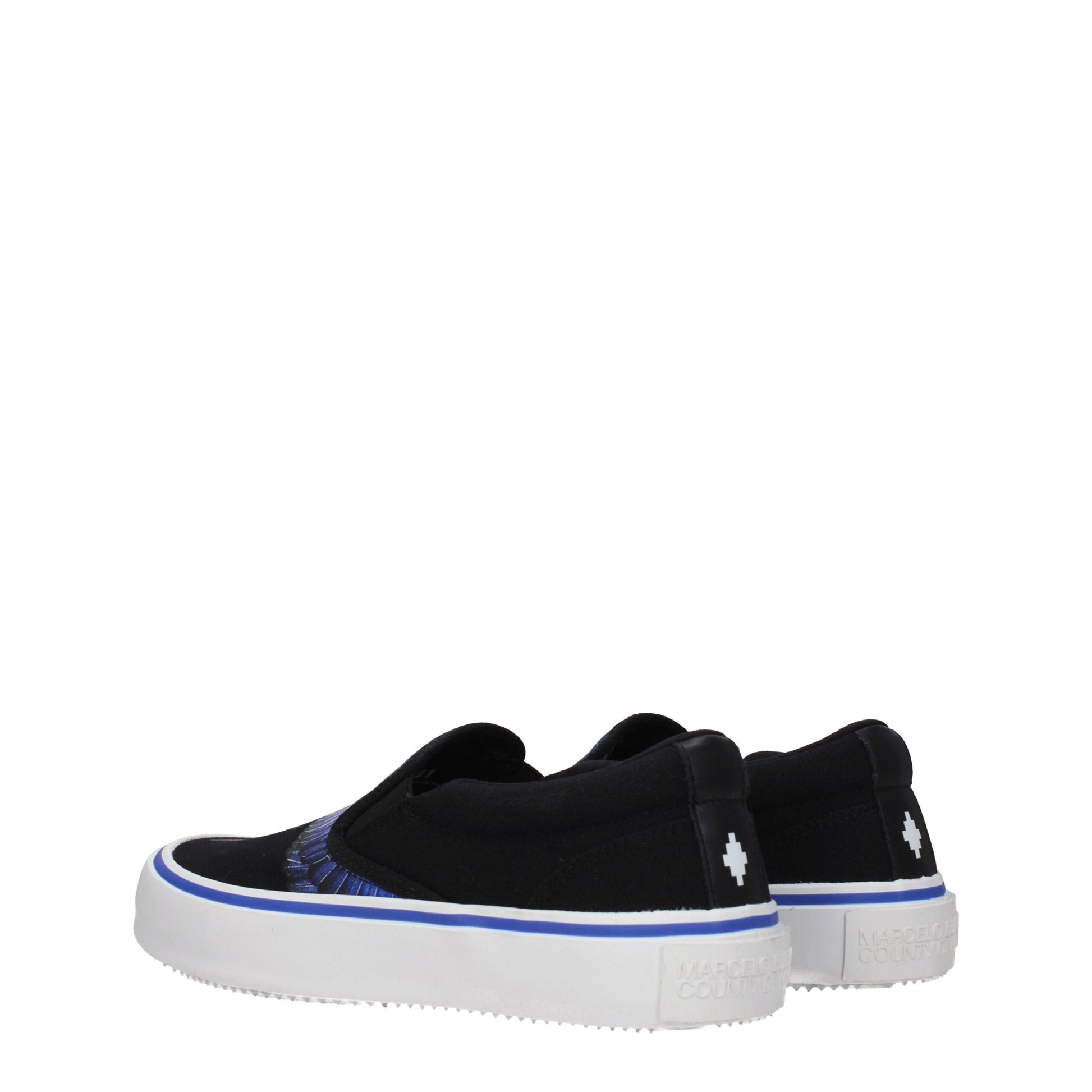 Marcelo Burlon Black Fabric Slip-On Loafers Marcelo Burlon