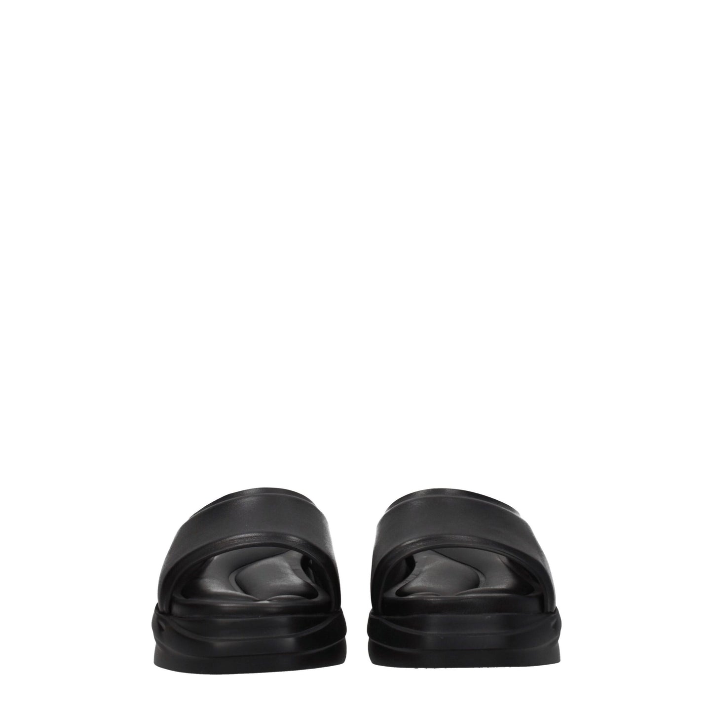 Alyx Black Leather Slippers Sandals