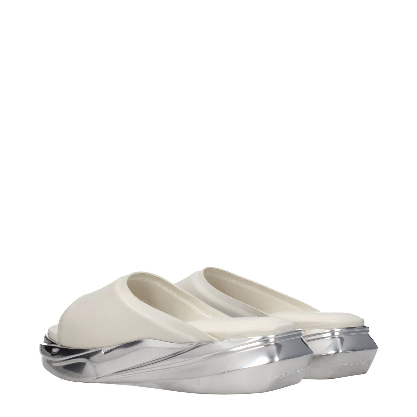 Alyx Gray Leather Slippers Sandals