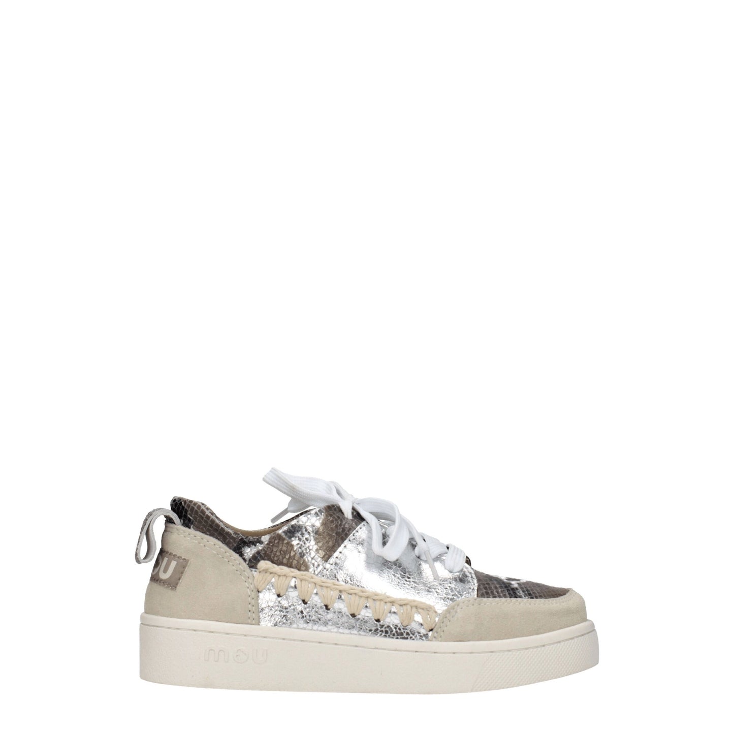 Mou Gray Leather Low Top Sneakers Mou