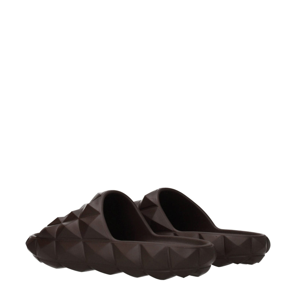 Valentino Garavani Brown Cotton Slippers Valentino Garavani