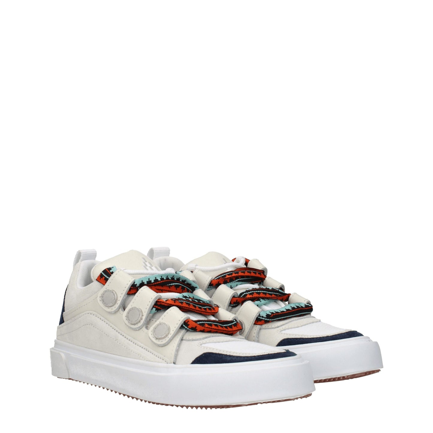 Marcelo Burlon Beige Leather Low Top Sneakers Marcelo Burlon
