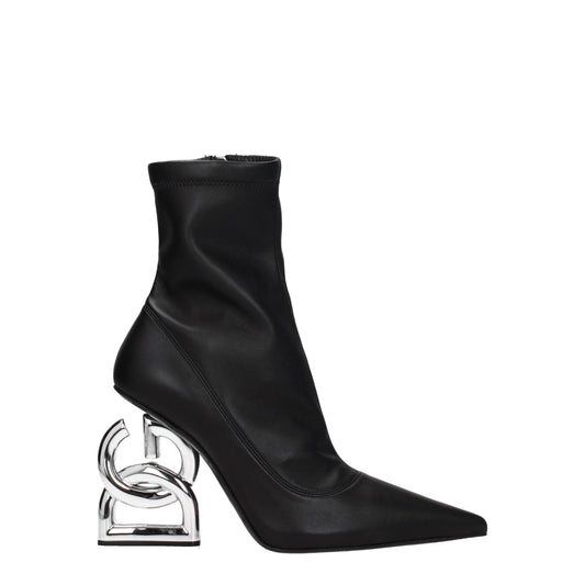 Dolce & Gabbana Black Leather Ankle Boots Dolce & Gabbana