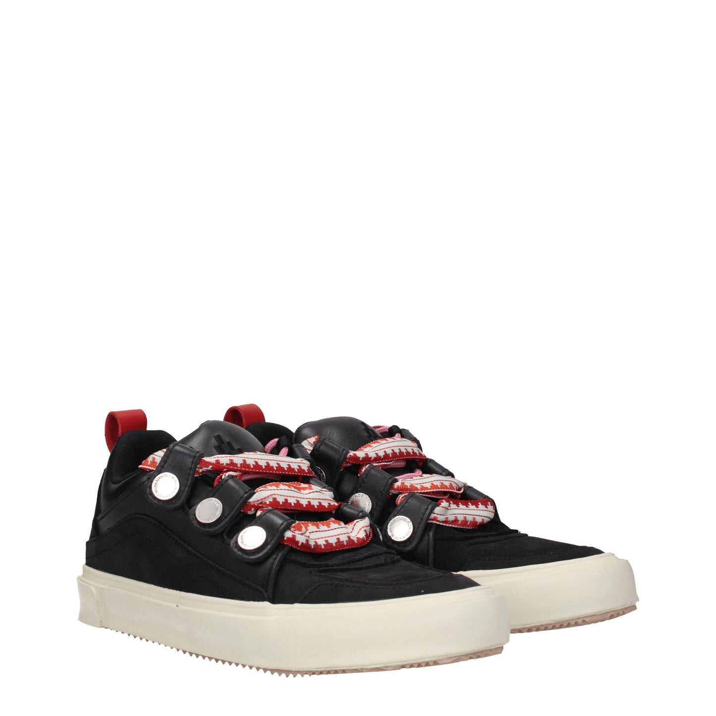 Marcelo Burlon Black Leather Low Top Sneakers Marcelo Burlon