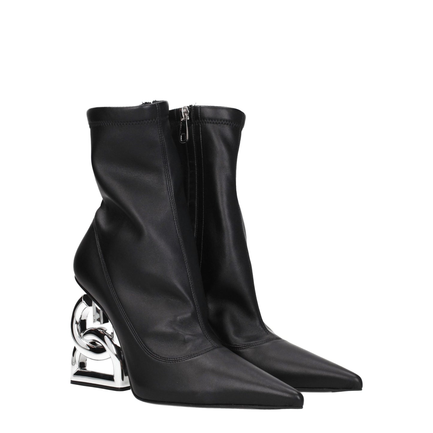 Dolce & Gabbana Black Leather Ankle Boots Dolce & Gabbana