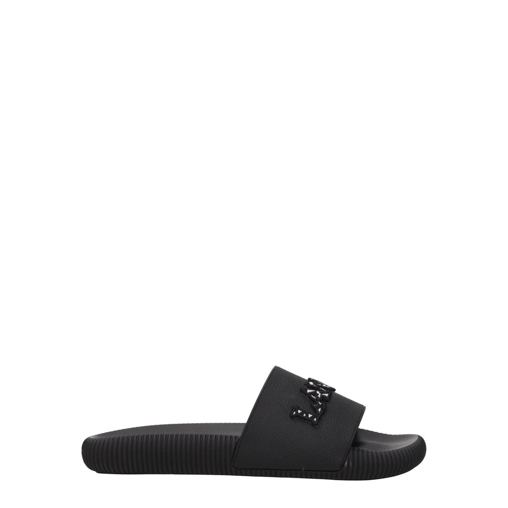 Lanvin Black Cotton Slippers Lanvin