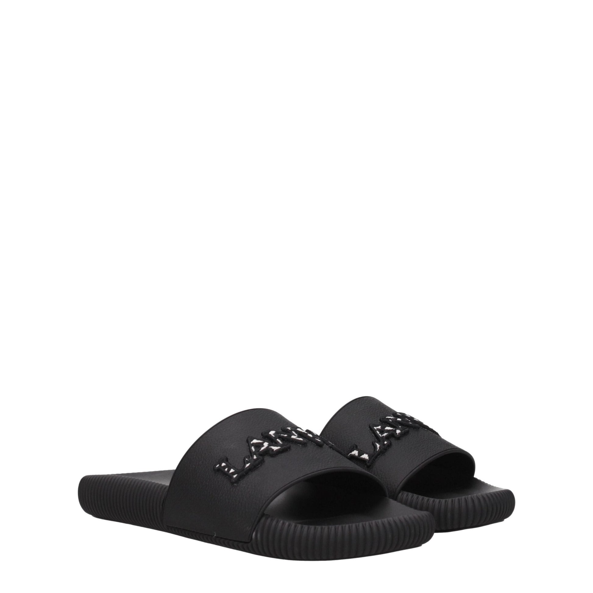 Lanvin Black Cotton Slippers Lanvin