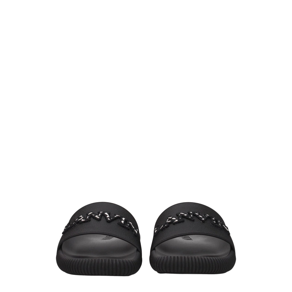 Lanvin Black Cotton Slippers Lanvin