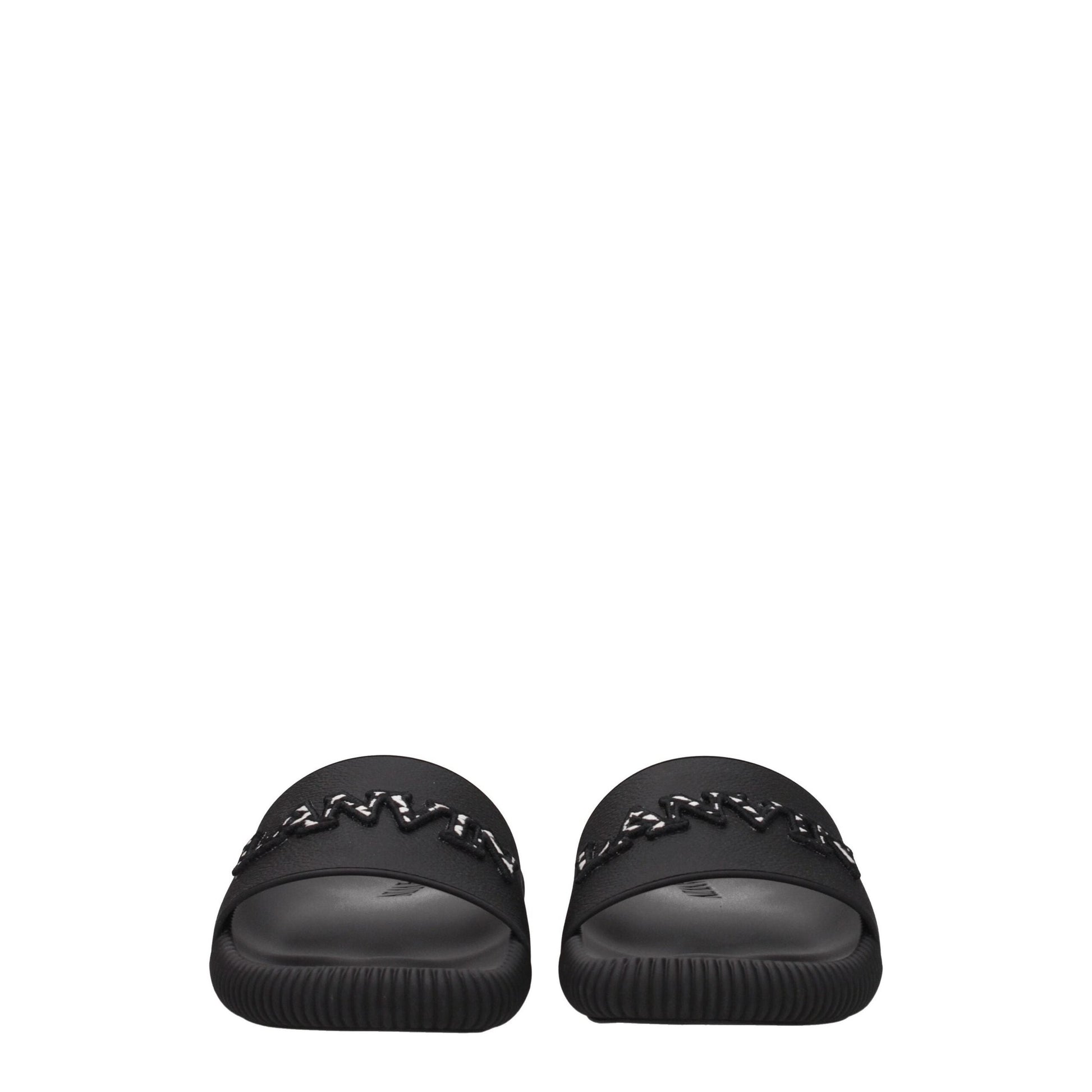 Lanvin Black Cotton Slippers Lanvin