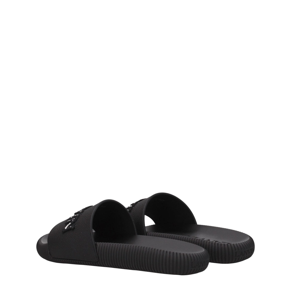 Lanvin Black Cotton Slippers Lanvin