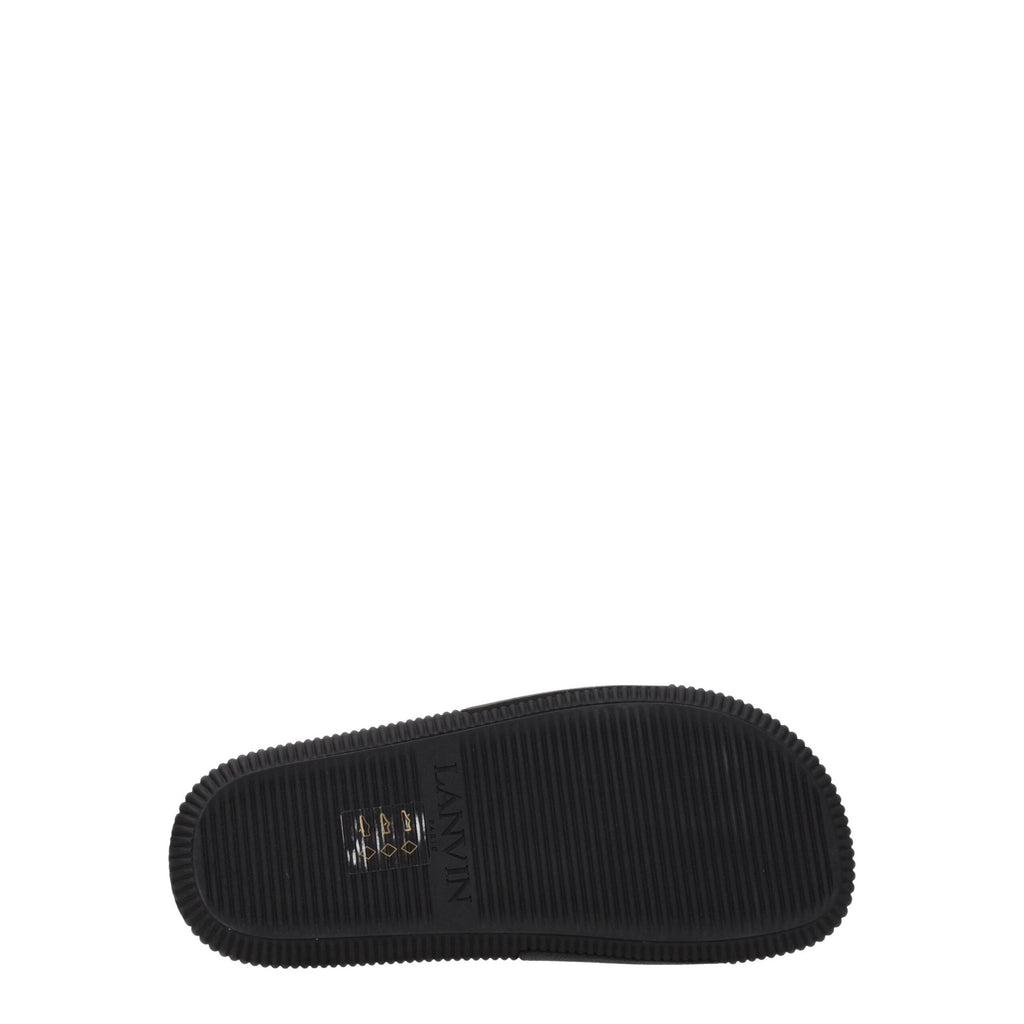 Lanvin Black Cotton Slippers Lanvin