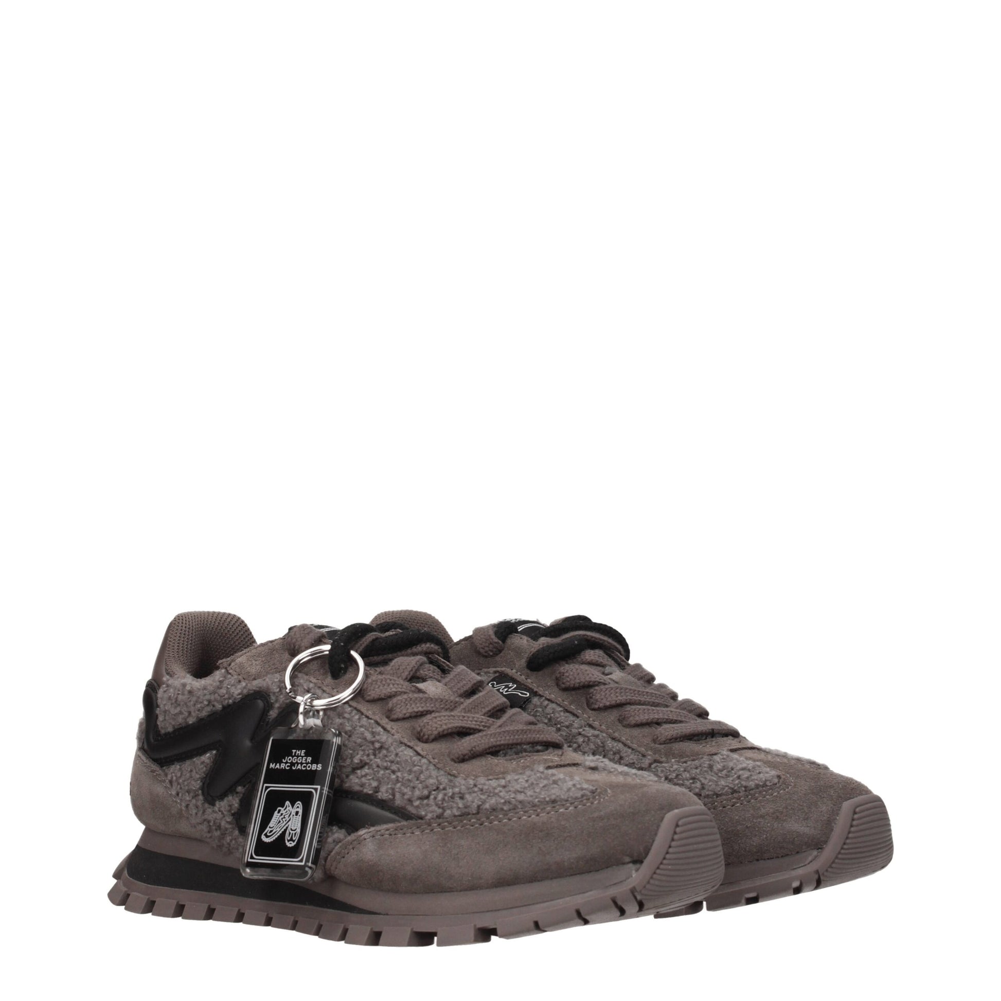 Marc Jacobs Gray Fur Chunky Sneakers Marc Jacobs