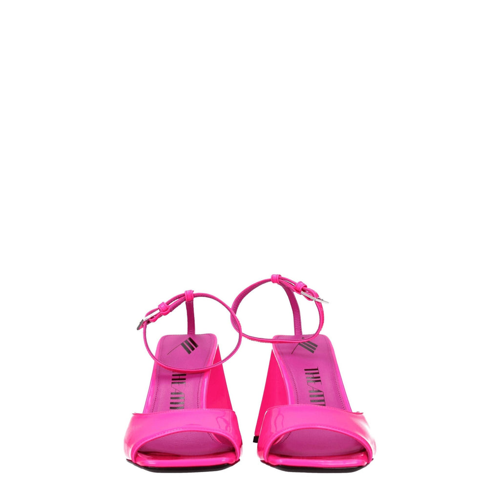 The Attico Pink Leather Stiletto Heel Sandals The Attico