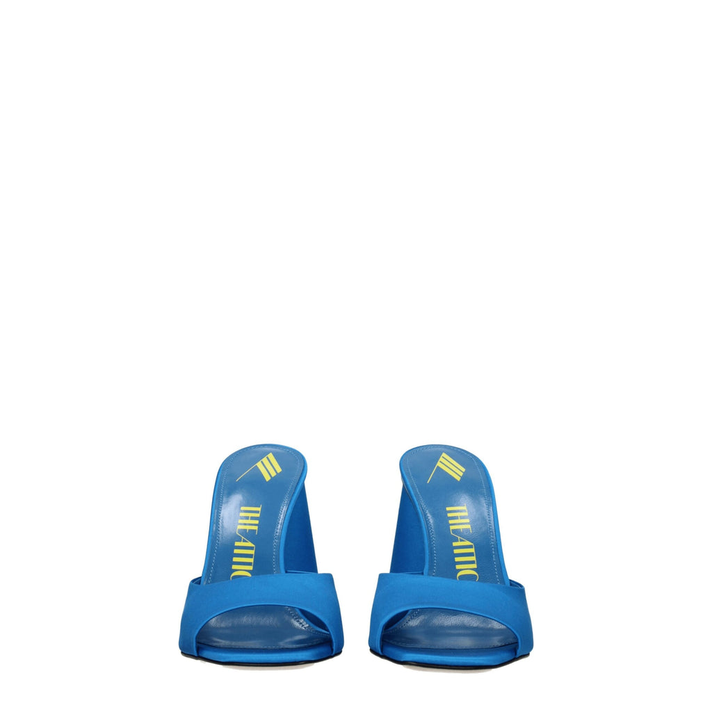The Attico Light Blue Satin Platform Sandals The Attico