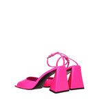 The Attico Pink Leather Stiletto Heel Sandals The Attico