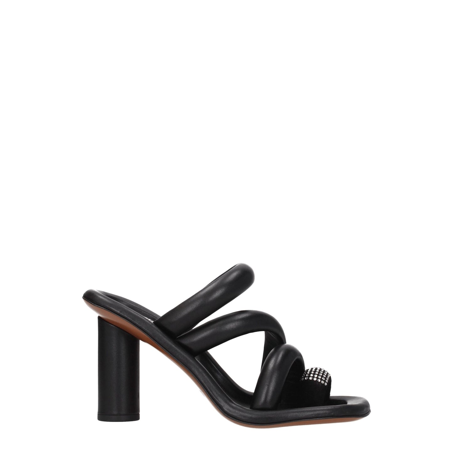 Ambush Black Leather Stiletto Heels Sandals