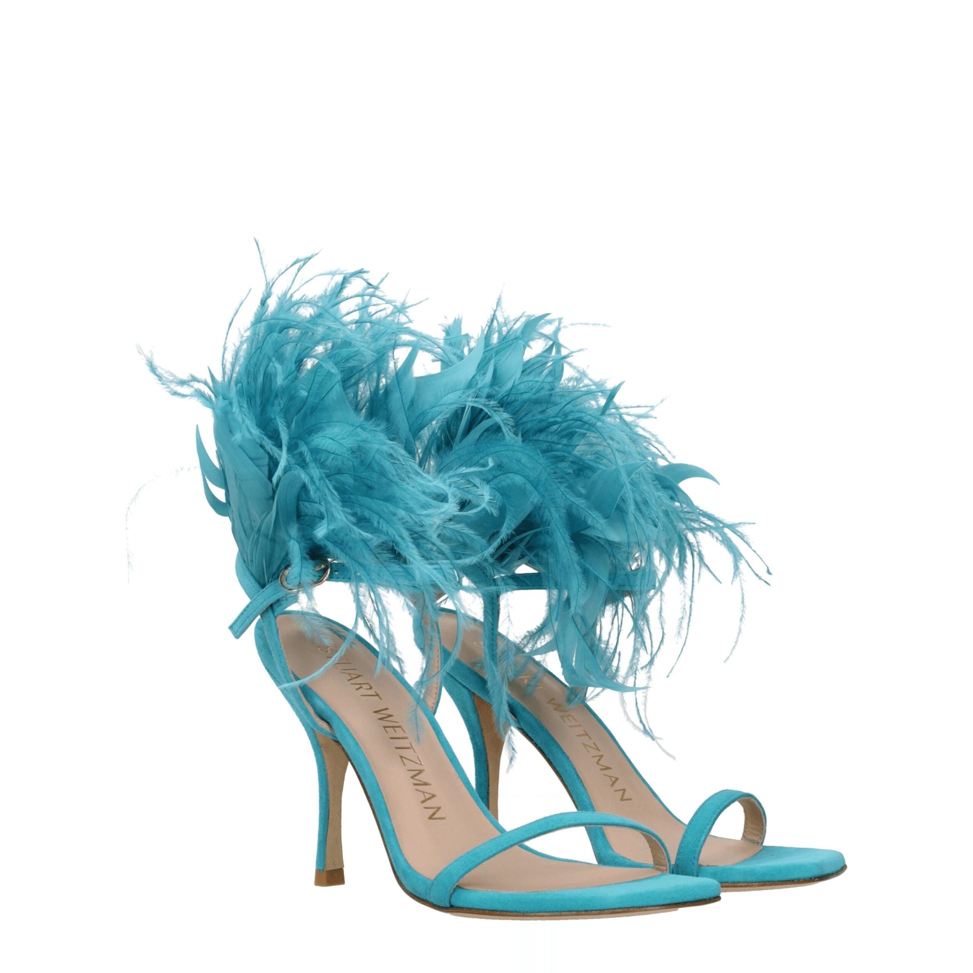 Stuart Weitzman Green Leather Stiletto Heel Sandals Stuart Weitzman