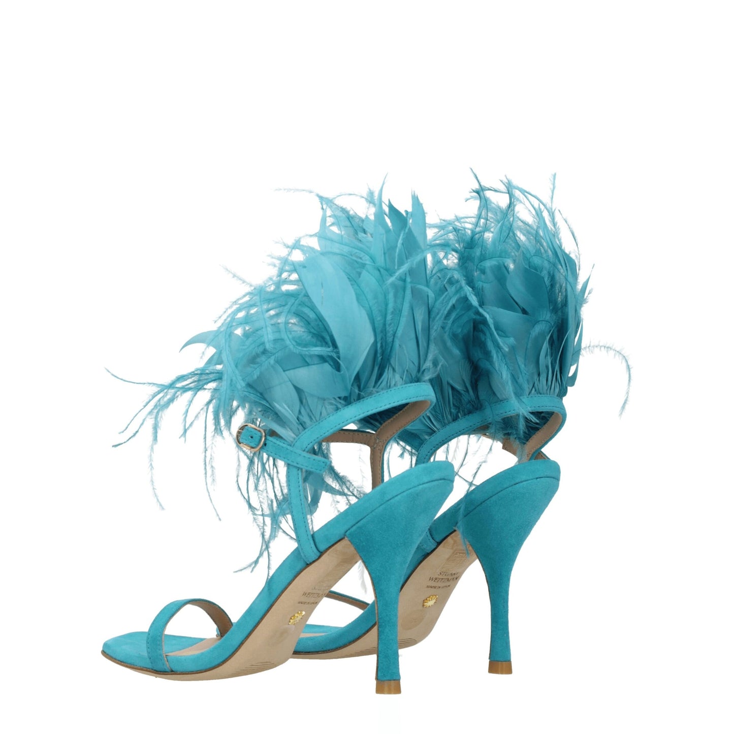 Stuart Weitzman Green Leather Stiletto Heel Sandals Stuart Weitzman