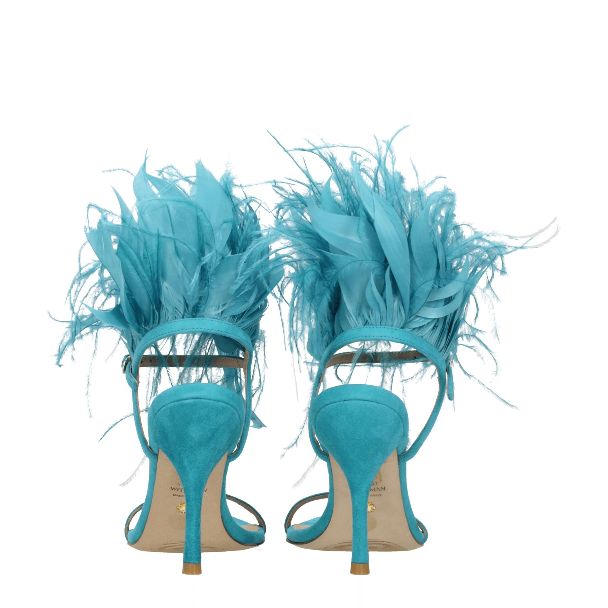 Stuart Weitzman Green Leather Stiletto Heel Sandals Stuart Weitzman
