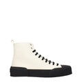 Jil Sander Beige Fabric High Top Sneakers Jil Sander
