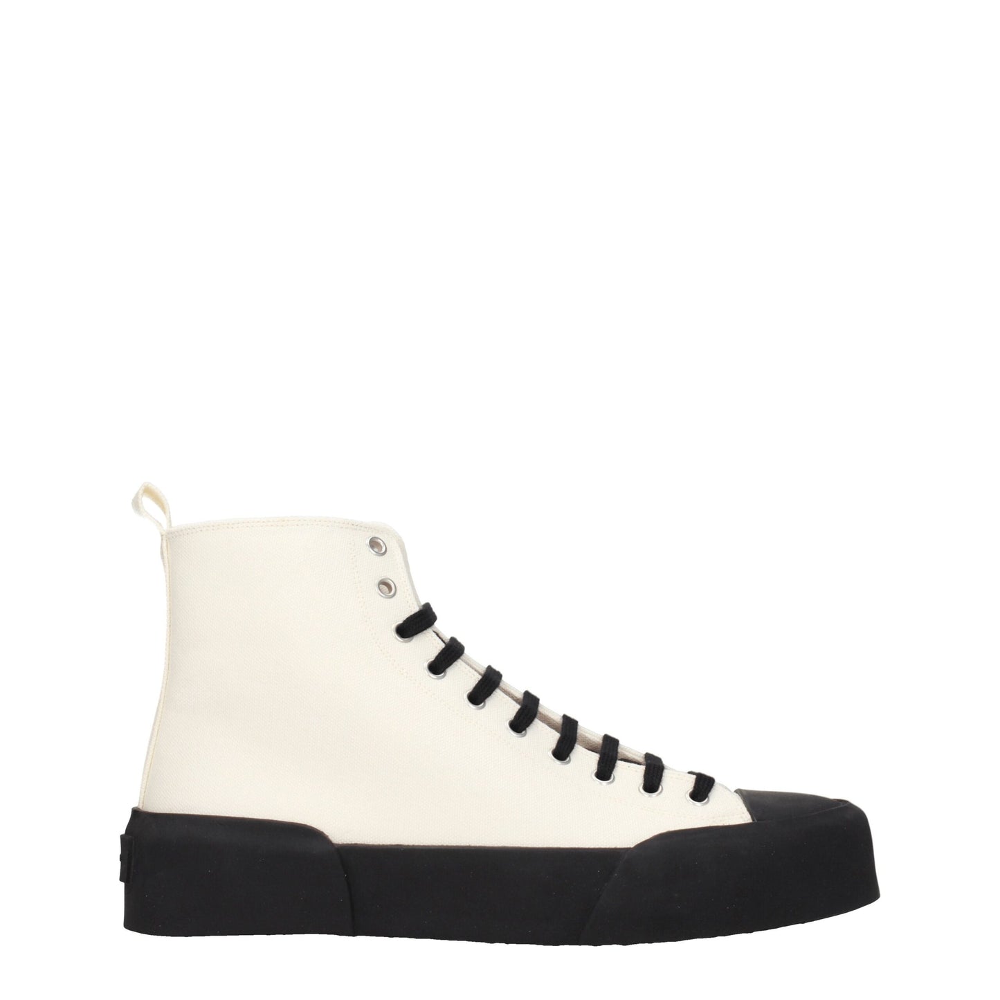 Jil Sander Beige Fabric High Top Sneakers Jil Sander