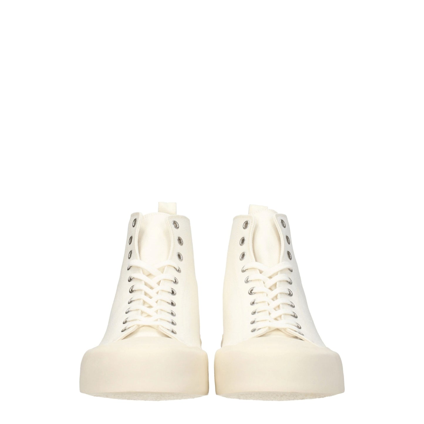 Jil Sander Beige Fabric High Top Sneakers Jil Sander