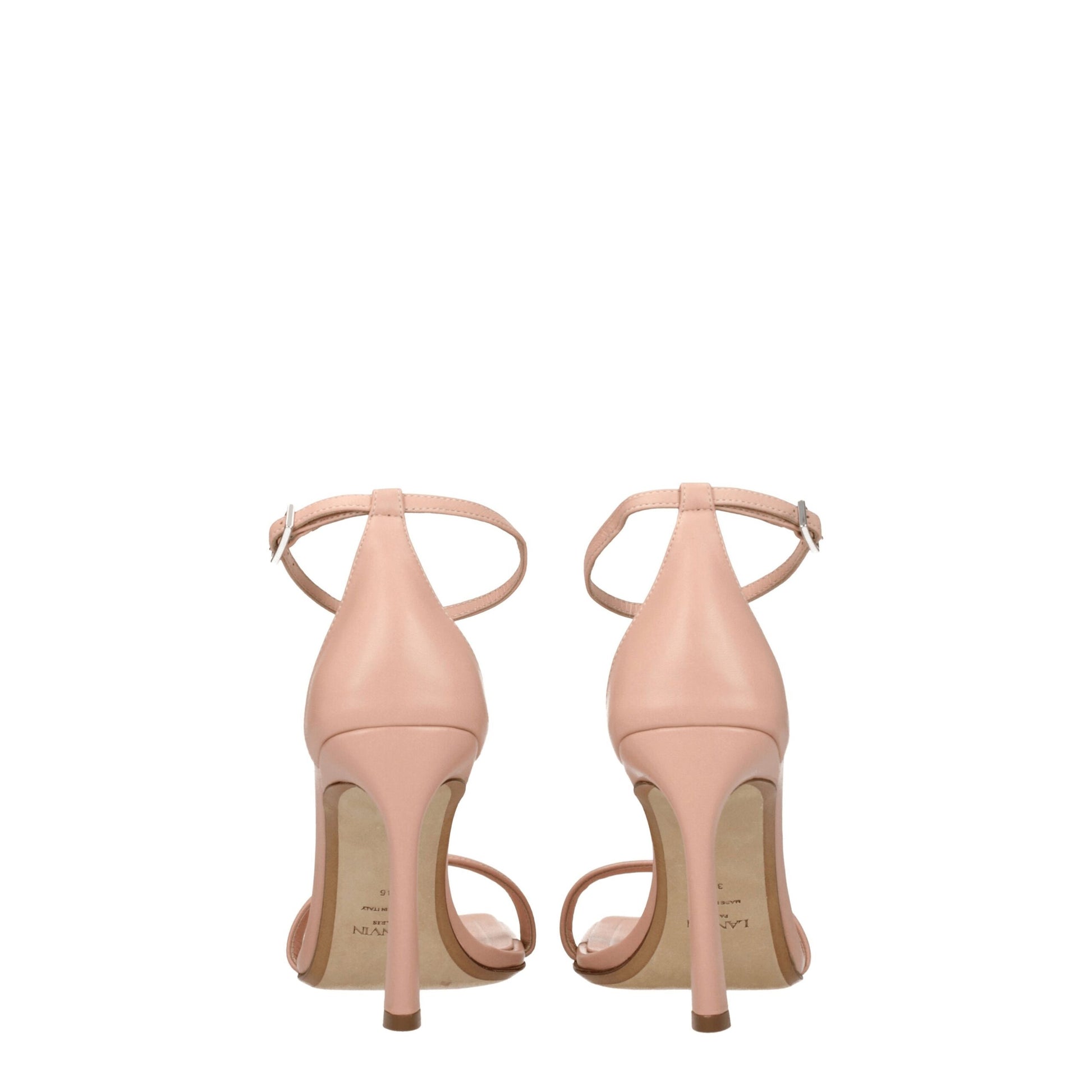 Lanvin Pink Leather Stiletto Heel Sandals Lanvin
