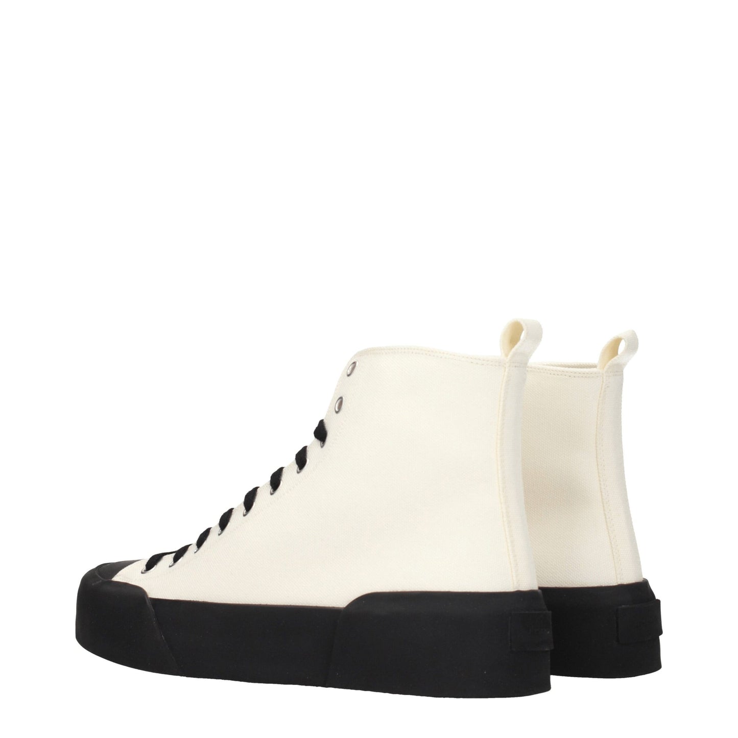 Jil Sander Beige Fabric High Top Sneakers Jil Sander