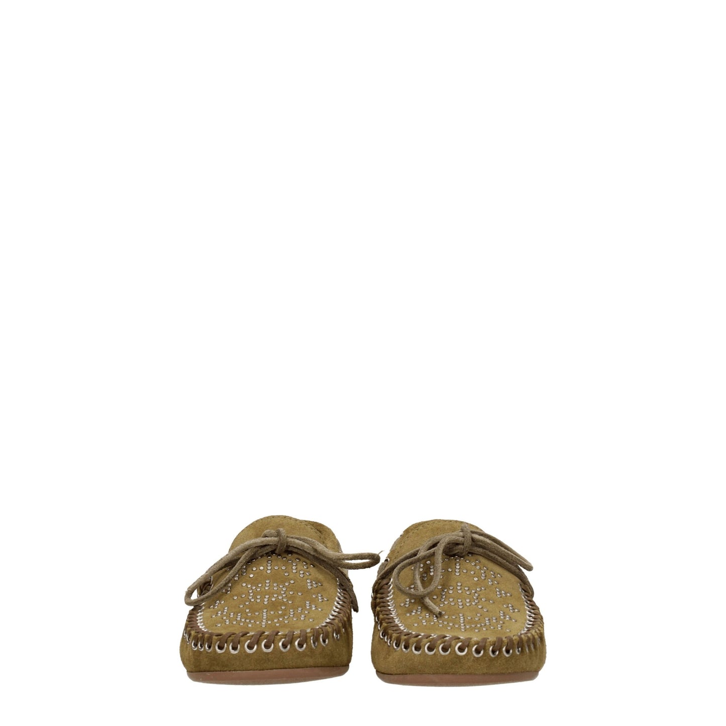 Isabel Marant Green Leather Slip-On Loafers Isabel Marant