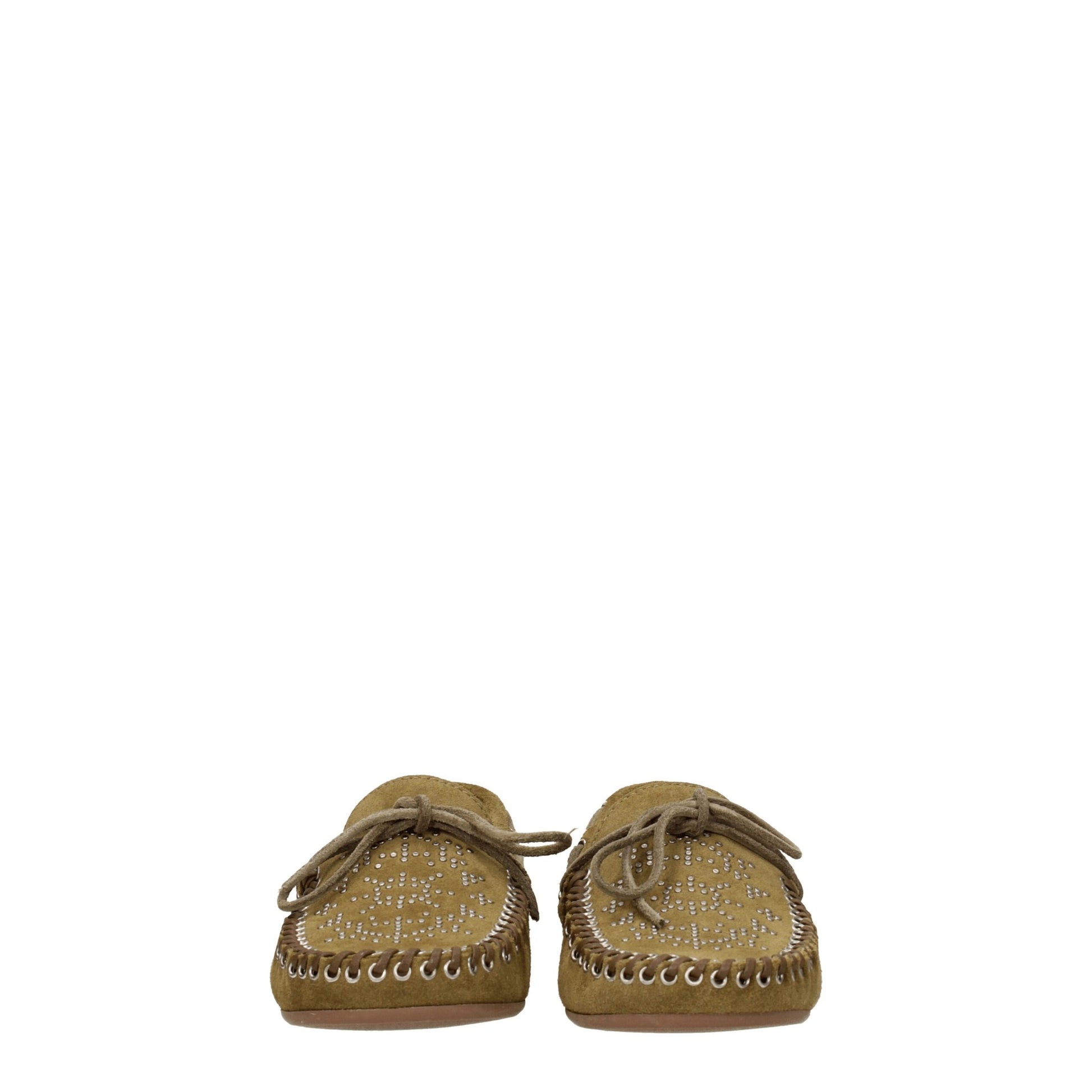 Isabel Marant Green Leather Slip-On Loafers Isabel Marant