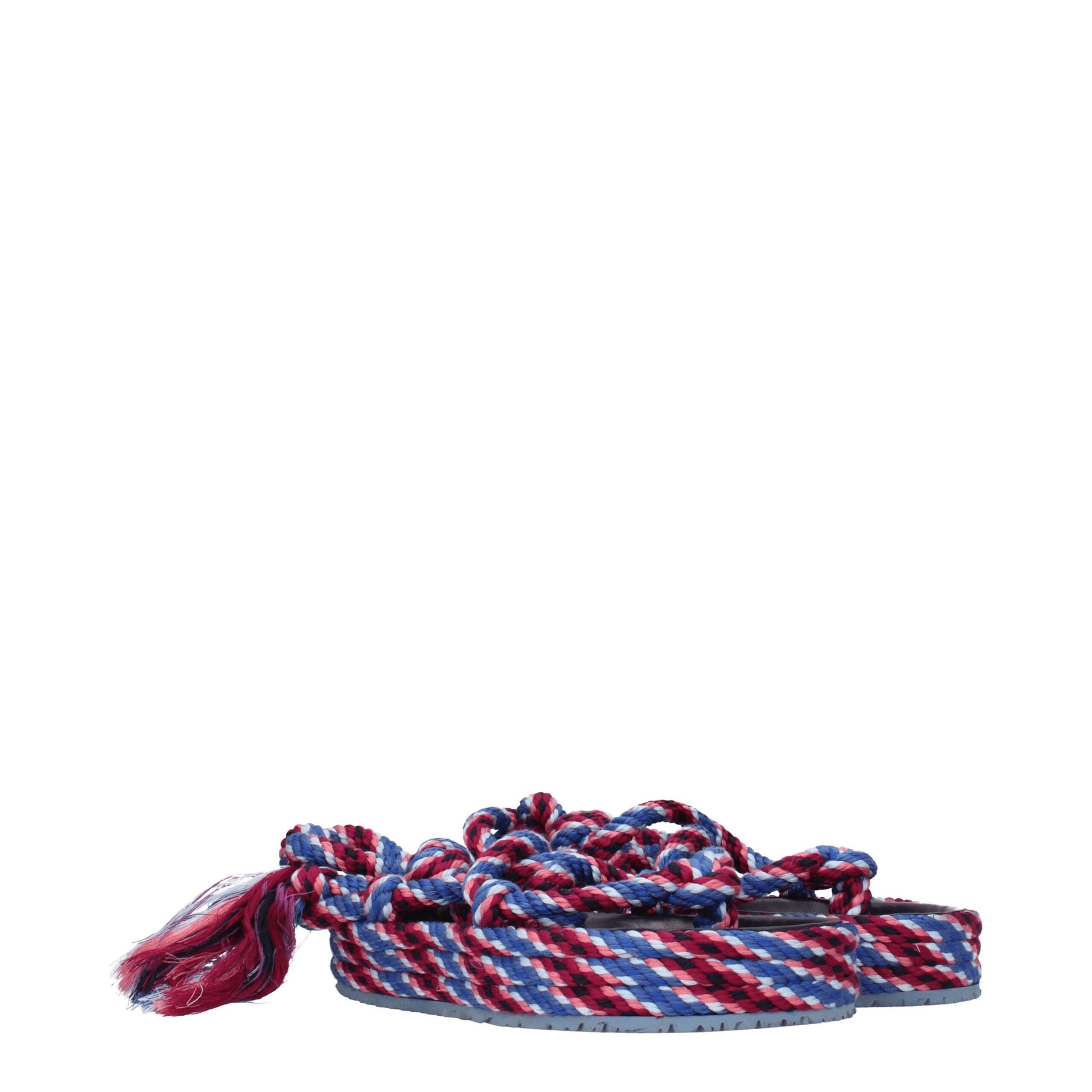 Isabel Marant Blue Fabric Flat Sandals Isabel Marant