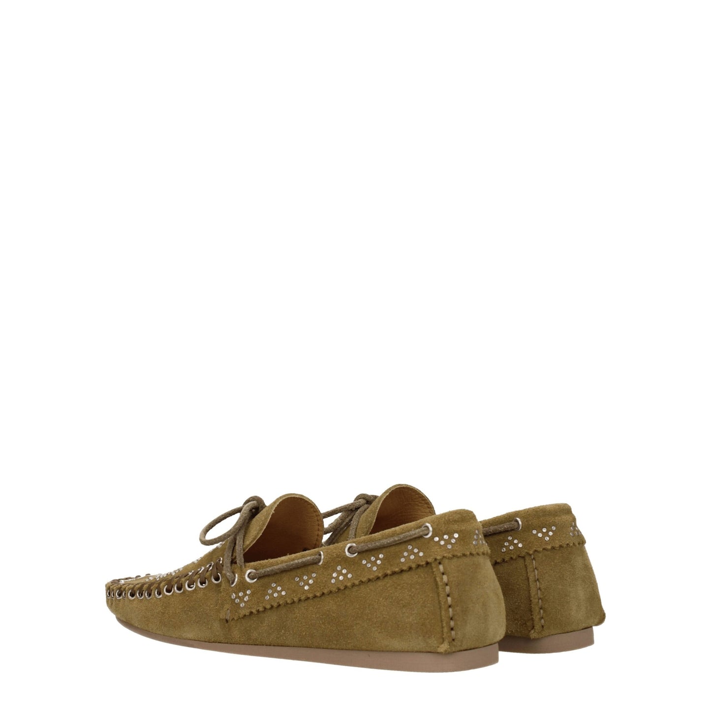 Isabel Marant Green Leather Slip-On Loafers Isabel Marant